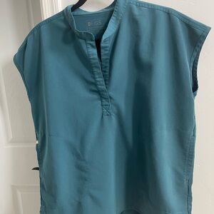 Figs Raphaela oversized scrub top. Caribbean blue